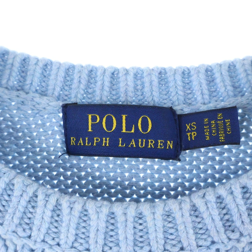 POLO RALPH LAUREN(ポロラルフローレン) マルチボーダー半袖ニット クルーネックセーター レディース マルチカラー