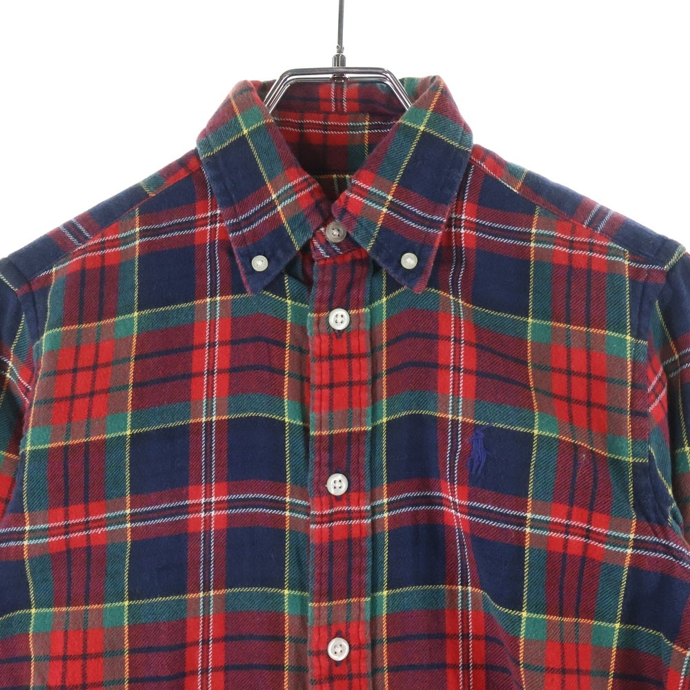RALPH LAUREN(ラルフローレン) コットン チェック ボタンダウン 胸刺繍ロゴ 長袖シャツ レディース マルチカラー