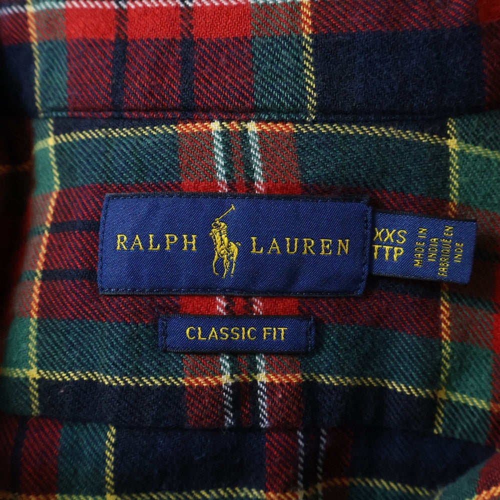 RALPH LAUREN(ラルフローレン) コットン チェック ボタンダウン 胸刺繍ロゴ 長袖シャツ レディース マルチカラー