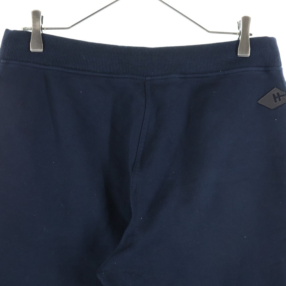 HERMES(エルメス) カシミヤ混 Hロゴレザーパッチ スウェットパンツ ネイビー