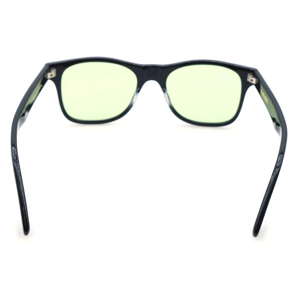 sulvam(サルバム) ×金子眼鏡 ウェリントン サングラス アイウェア グリーンレンズ ブラック