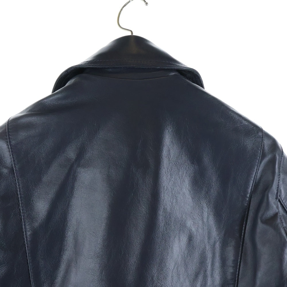 Lewis Leathers(ルイスレザー) 441T CYCLONE TIGHT FIT サイクロン タイトフィット ホースハイド ダブルライダース レザージャケット ネイビー