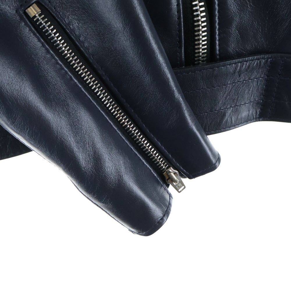 Lewis Leathers(ルイスレザー) 441T CYCLONE TIGHT FIT サイクロン タイトフィット ホースハイド ダブルライダース レザージャケット ネイビー