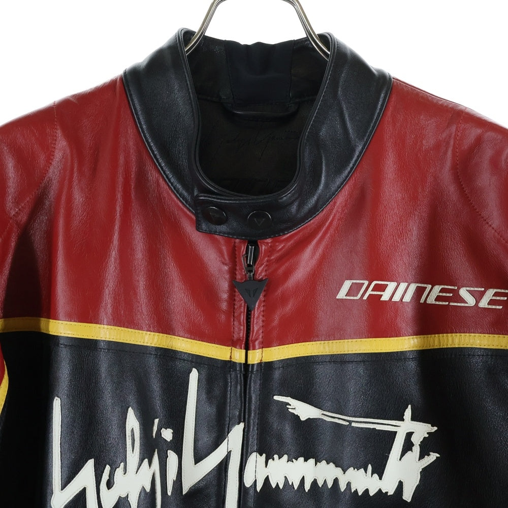 Yohji Yamamoto POUR HOMME(ヨウジヤマモト プールオム) ×DAINESE RACING JACKET ダイネーゼ レーシング レザージャケット ブラック/レッド H0-Y70-723