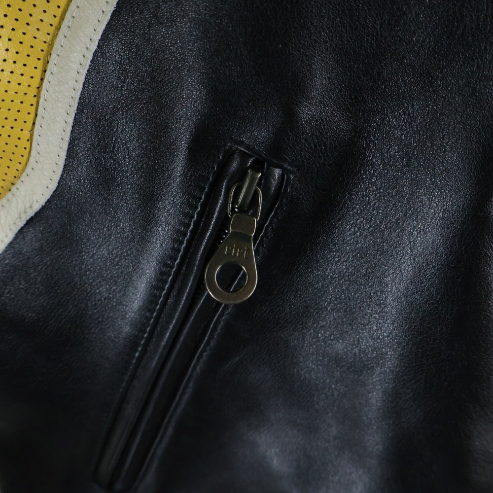 Yohji Yamamoto POUR HOMME(ヨウジヤマモト プールオム) ×DAINESE RACING JACKET ダイネーゼ レーシング レザージャケット ブラック/レッド H0-Y70-723