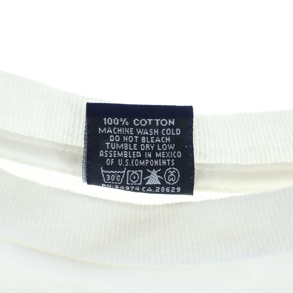 STUSSY(ステューシー) 90～00s 紺タグ LONG HAUL プリント長袖Tシャツ ロングスリーブカットソー ホワイト