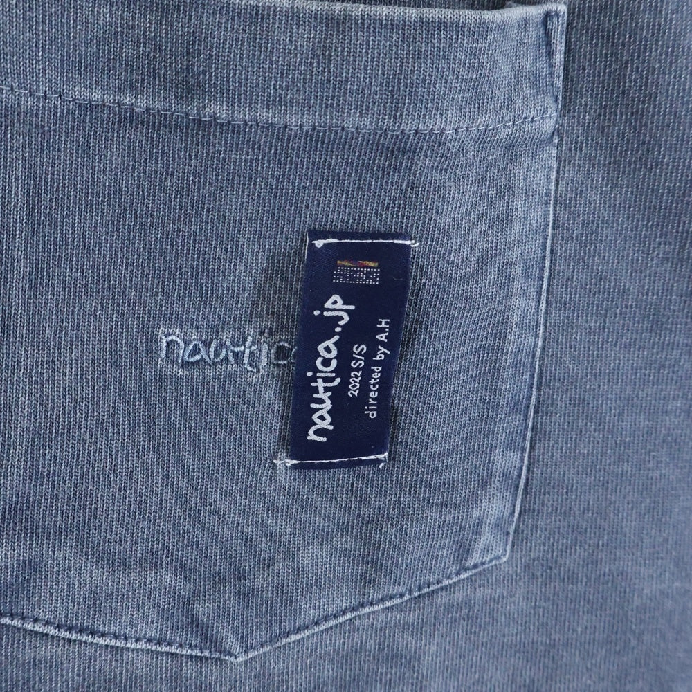 NAUTICA(ノーティカ) Too Heavy Pigment Dyed Pocket SS Tee ヘビーウェイト ピグメントダイ ポケット付き半袖Tシャツ クルーネックカットソー ネイビー