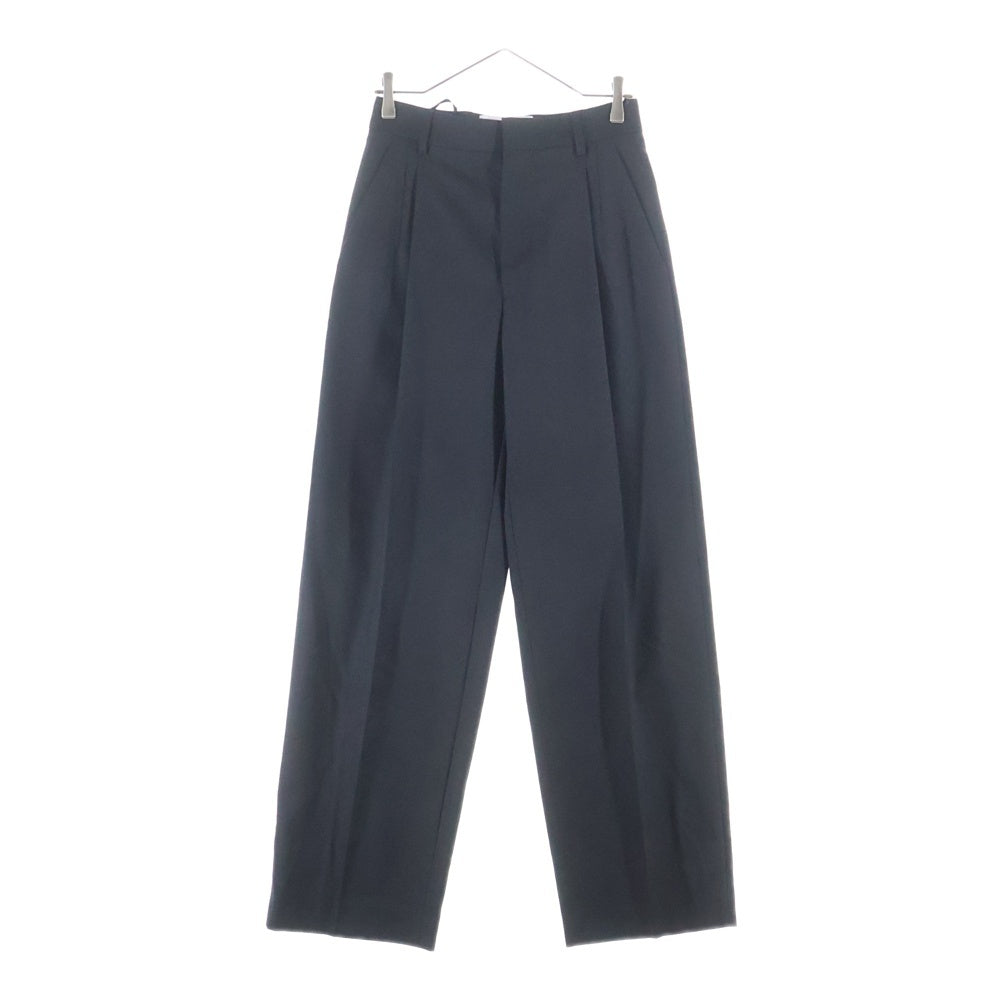 LOEWE(ロエベ) ストレート ウール スラックスパンツ ブラック Q825Y04X05