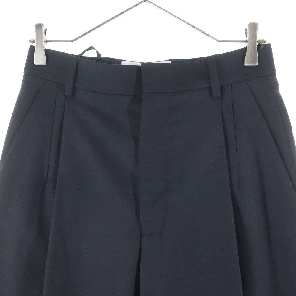 LOEWE(ロエベ) ストレート ウール スラックスパンツ ブラック Q825Y04X05