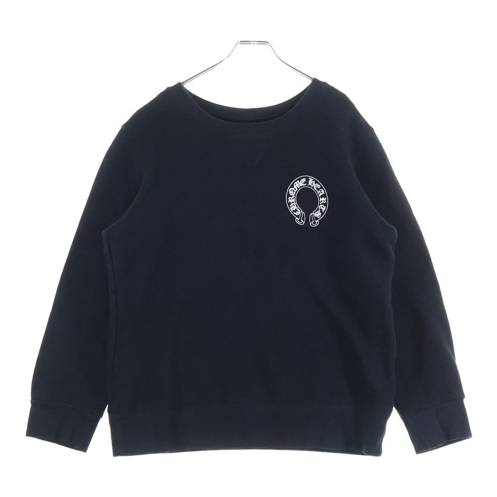 CHROME HEARTS(クロムハーツ) SWTSHRT PLVR バックアーチロゴ 袖フローラル スウェット トレーナー ブラック