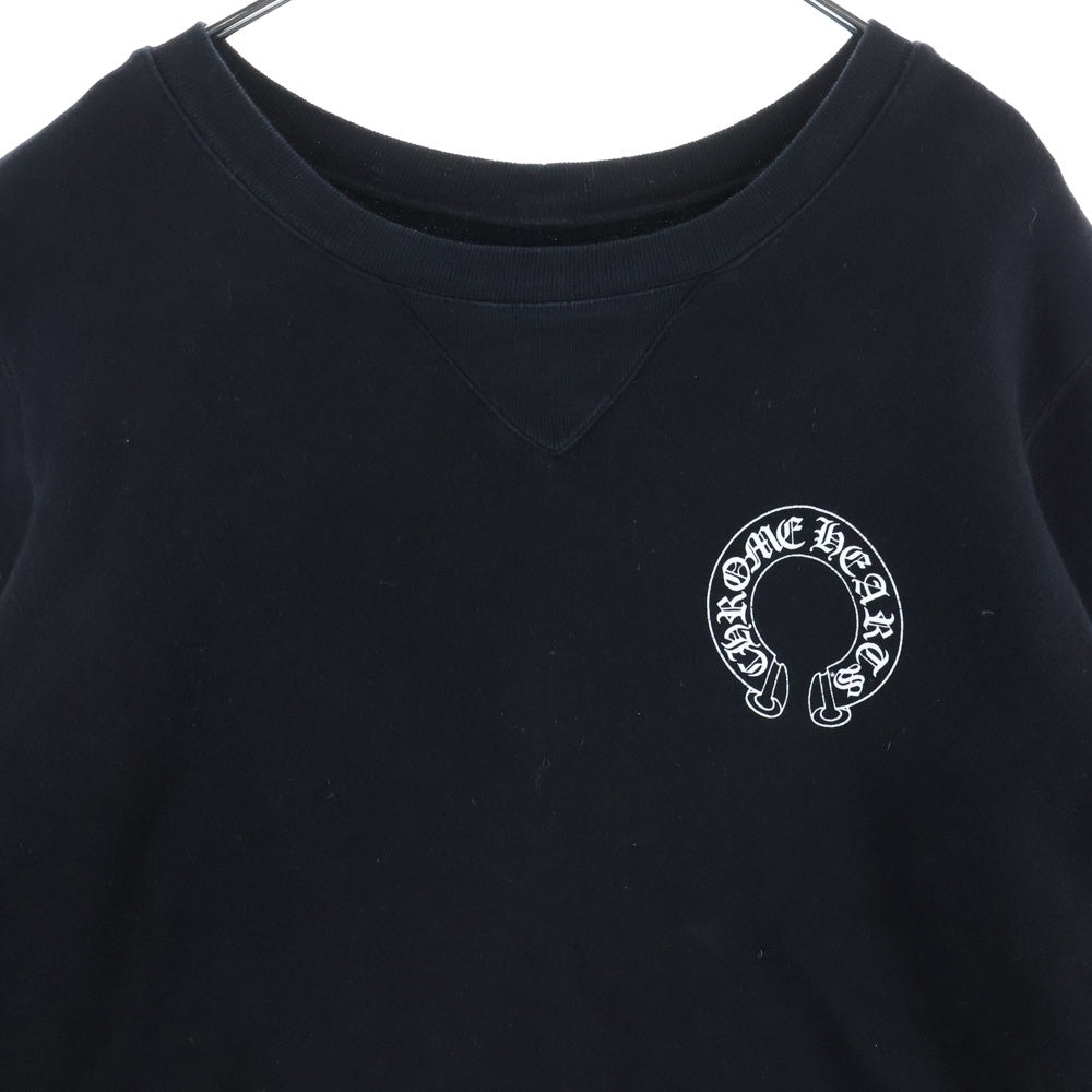 CHROME HEARTS(クロムハーツ) SWTSHRT PLVR バックアーチロゴ 袖フローラル スウェット トレーナー ブラック