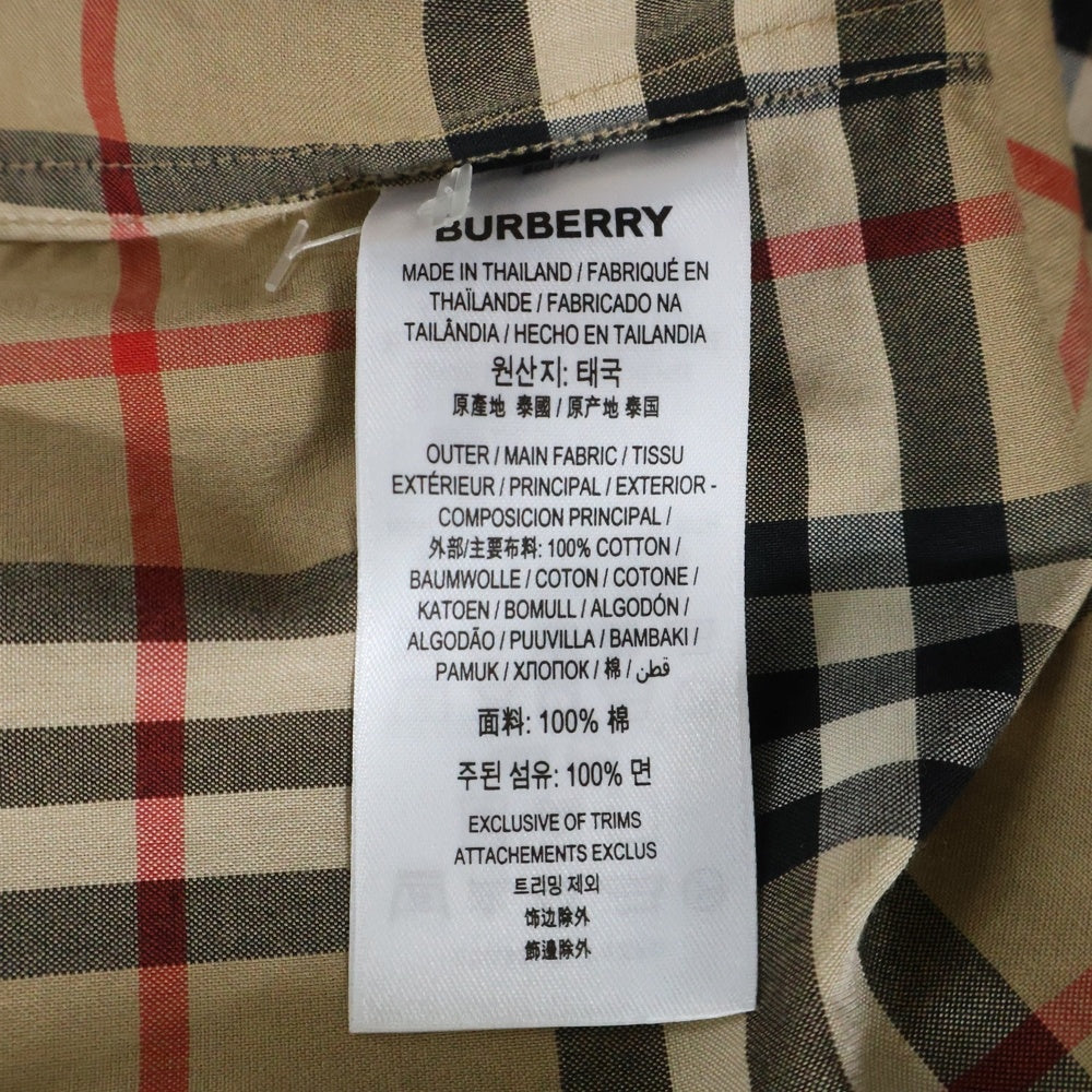 BURBERRY(バーバリー) 20AW Checked Shirt チェック柄 長袖シャツ ベージュ 8027778/70B