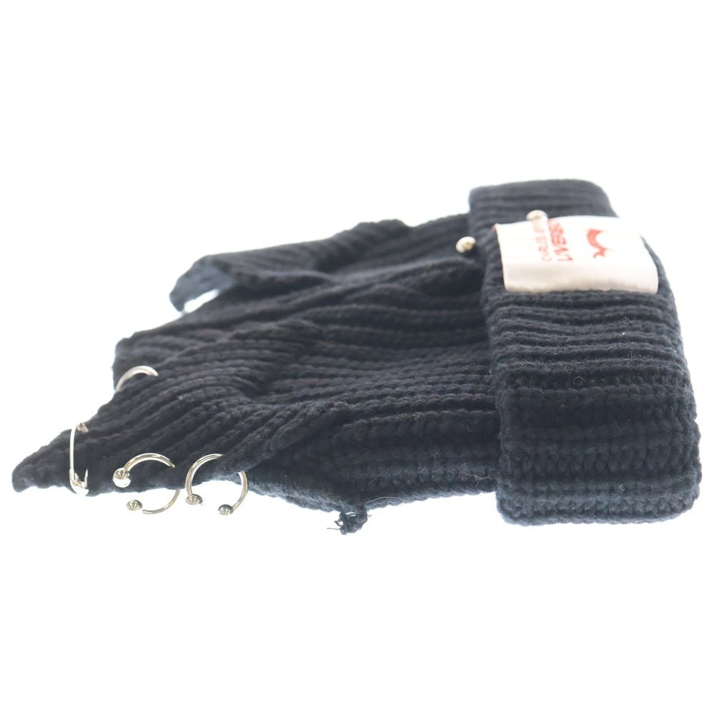 CHARLES JEFFREY LOVERBOY(チャールズジェフリーラバーボーイ) CHUNKY EARS BEANIE スタッズ付 キャットビーニー ブラック