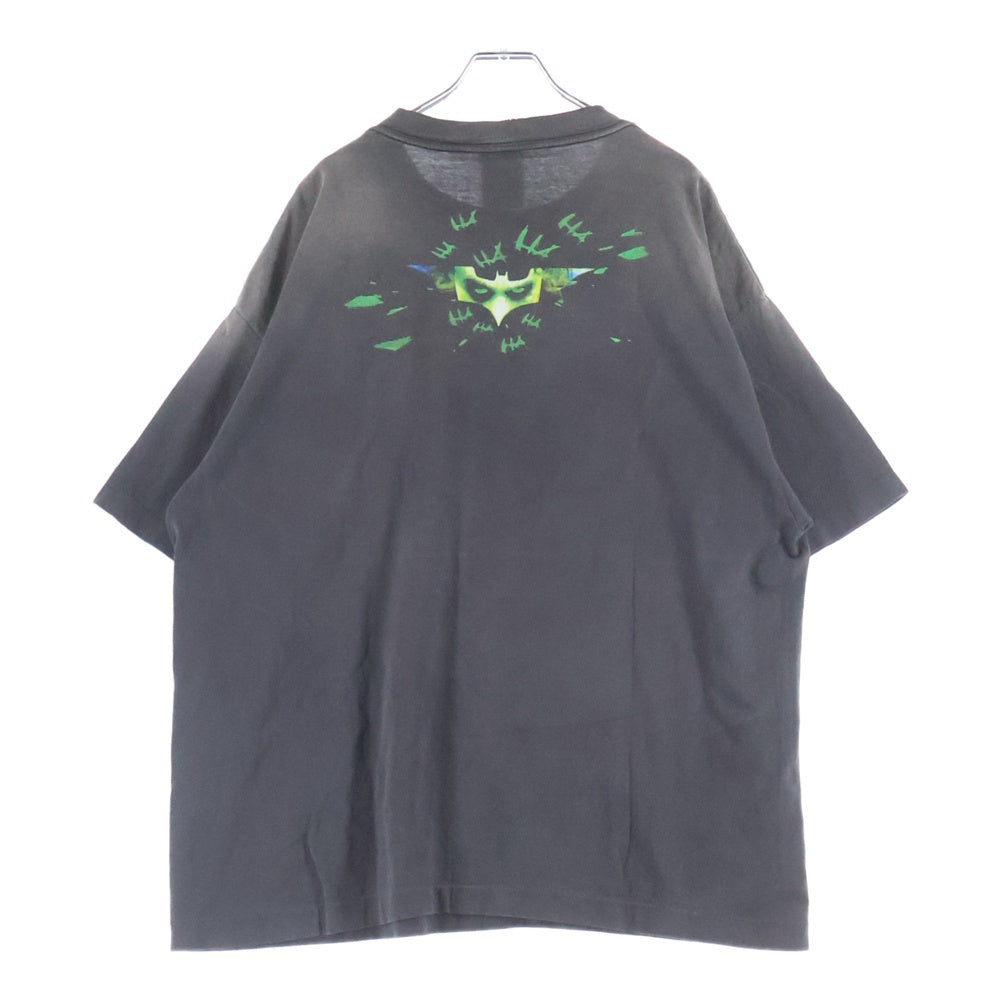 SAINT MICHAEL(セントマイケル) ×The Dark Knight JOKER ヴィンテージ加工 ジョーカープリント半袖Tシャツ カットソー チャコールグレー SM-HR8-0000-C53