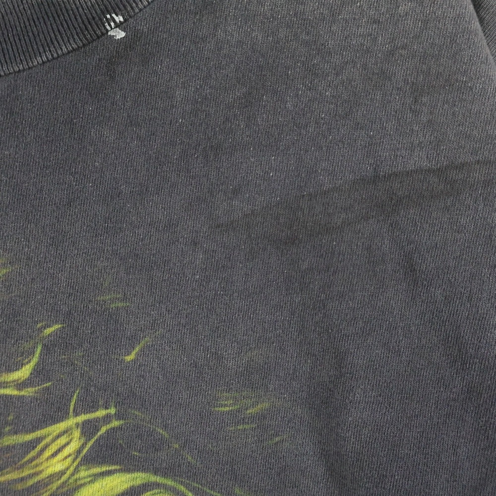 SAINT MICHAEL(セントマイケル) ×The Dark Knight JOKER ヴィンテージ加工 ジョーカープリント半袖Tシャツ カットソー チャコールグレー SM-HR8-0000-C53