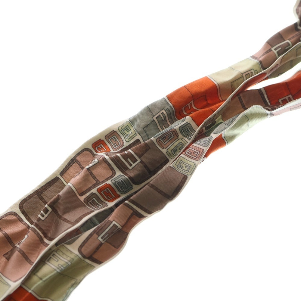 FENDI(フェンディ) ラッピー シルク スカーフ オレンジ/ホワイト レディース