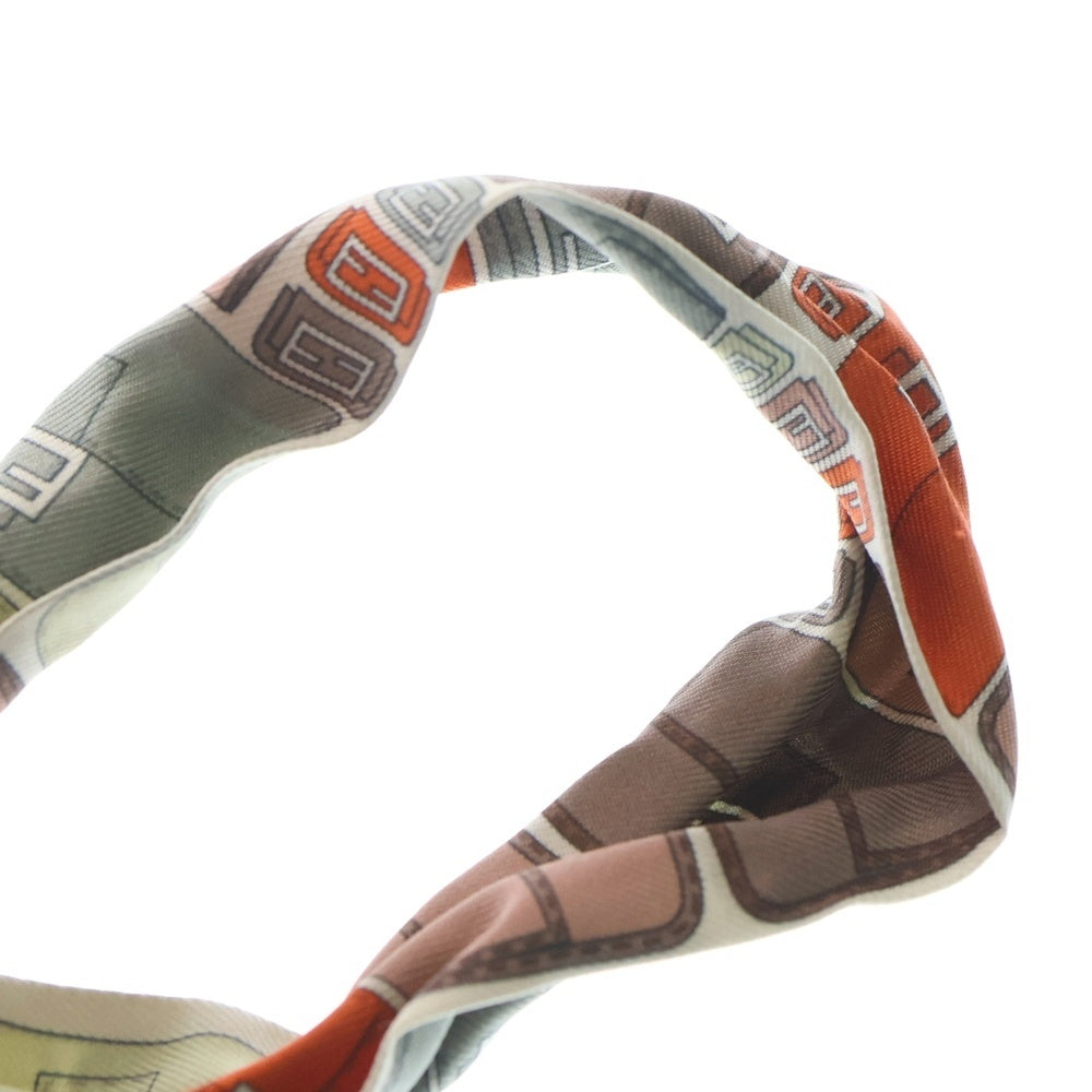 FENDI(フェンディ) ラッピー シルク スカーフ オレンジ/ホワイト