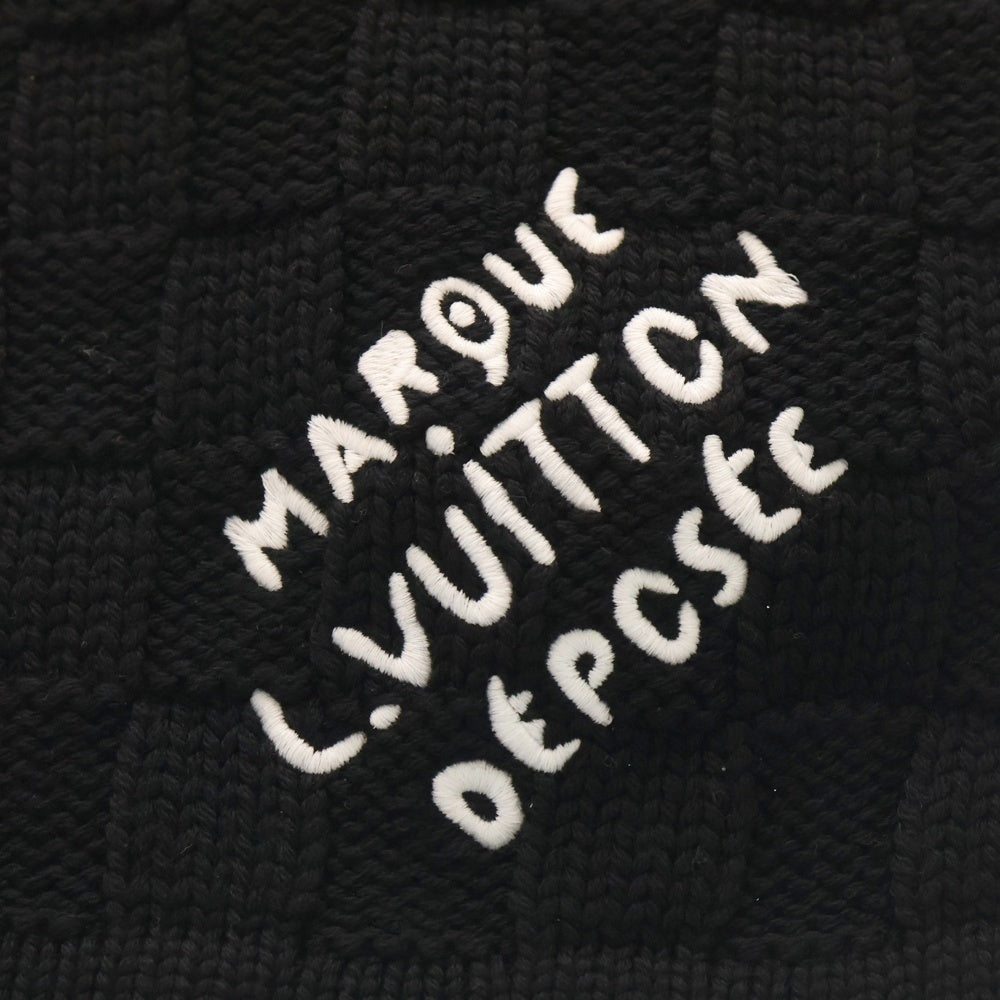 LOUIS VUITTON(ルイヴィトン) ダミエ ヘリテージ ウール マフラー ブラック M90841 レディース