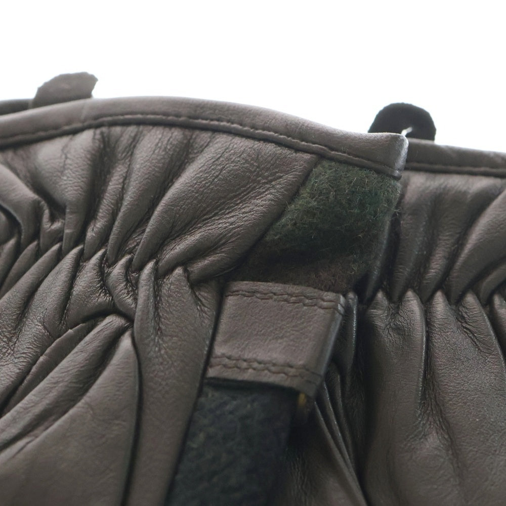 Barbour(バブアー) チェック柄 ラムレザー 手袋 グローブ ブラウン/マルチカラー レディース LGL0133TN11