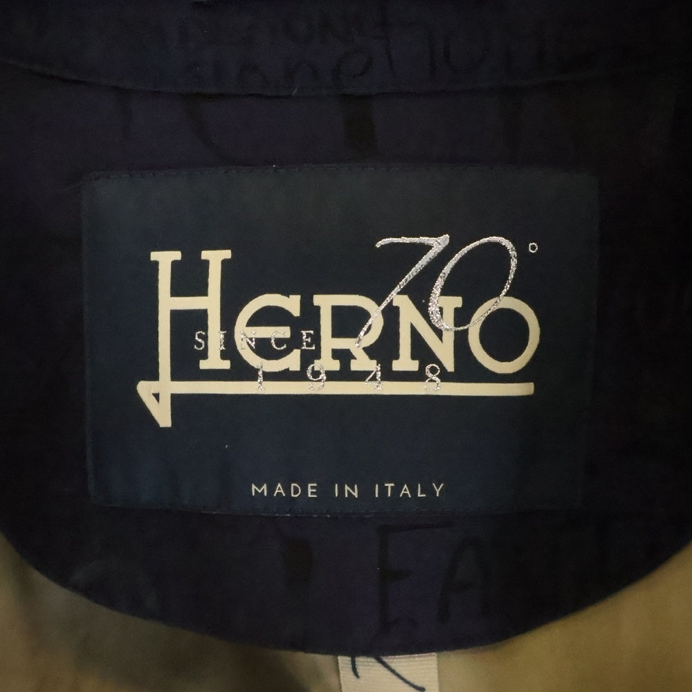 HERNO(ヘルノ) 70周年記念モデル フルグラフィックデザイン トレンチコート ネイビー 32374-30444-1