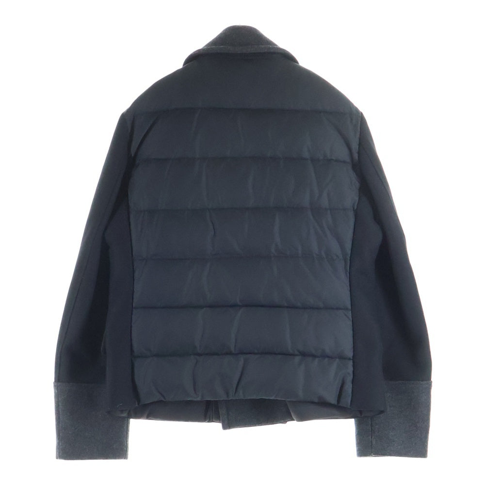 DOLCE & GABBANA(ドルチェアンドガッバーナ) 裏地ダウン ウールPコート ブラック G0733T/FUM4F