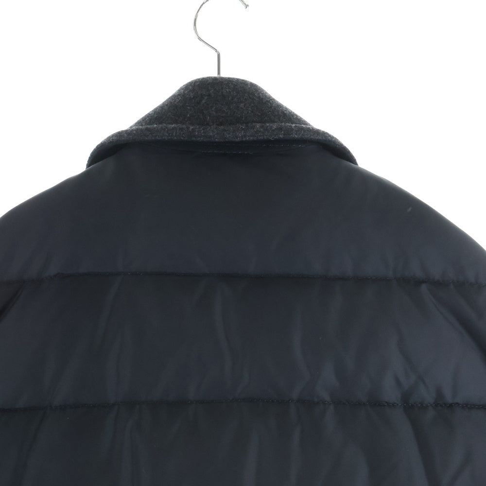 DOLCE & GABBANA(ドルチェアンドガッバーナ) 裏地ダウン ウールPコート ブラック G0733T/FUM4F