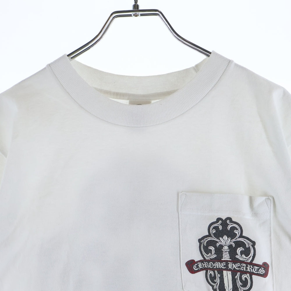 CHROME HEARTS(クロムハーツ) OLD DAGGER S/S Tee ダガーバックプリント 半袖Tシャツ ホワイト