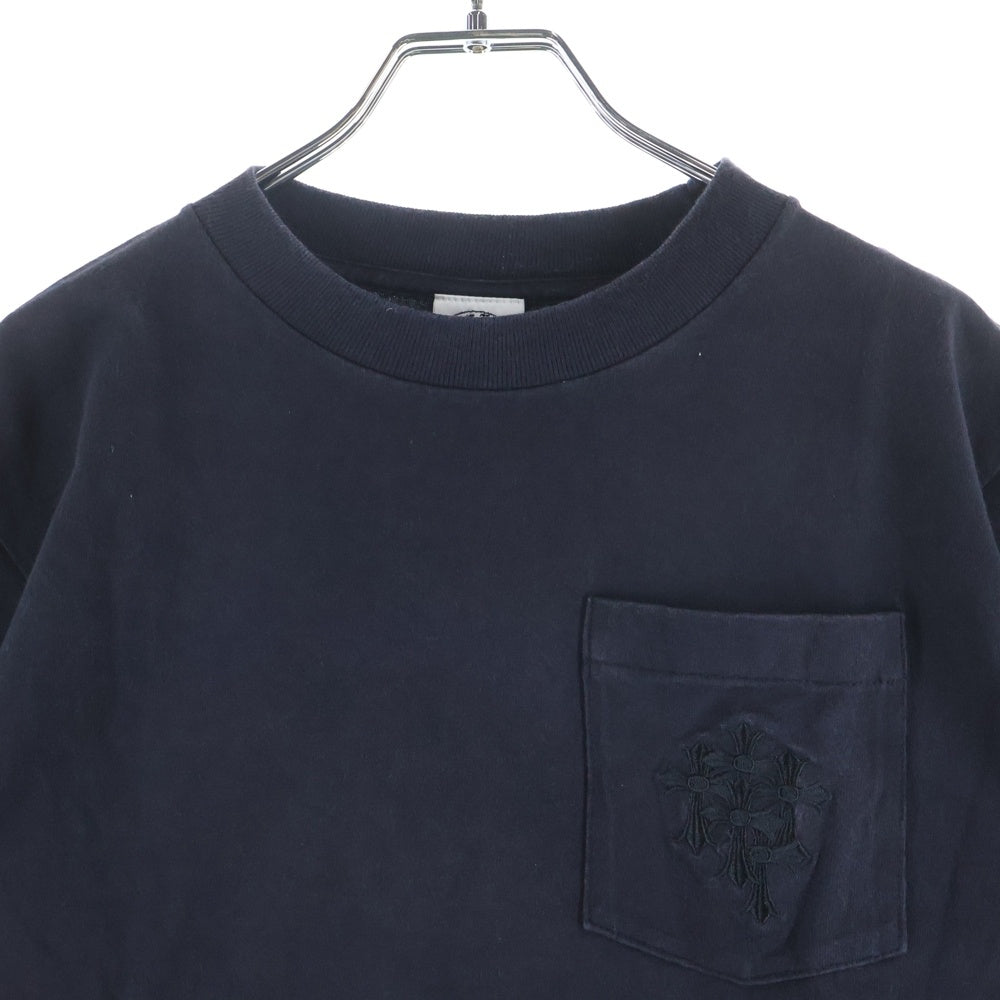CHROME HEARTS(クロムハーツ) OLD オールド フロントポケット セメタリーパッチ クルーネック半袖Tシャツ カットソー ブラック