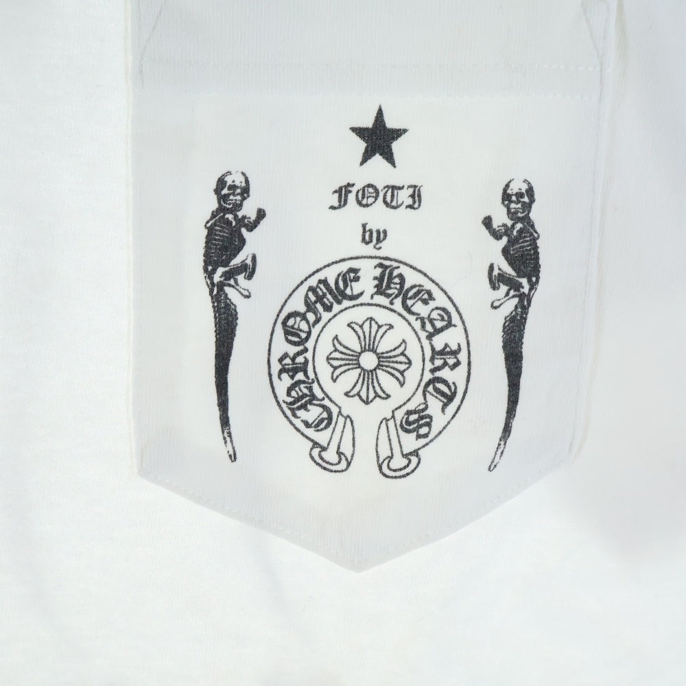 CHROME HEARTS(クロムハーツ) FOTI フォティ フロントプリント クルーネック 半袖Tシャツ ホワイト