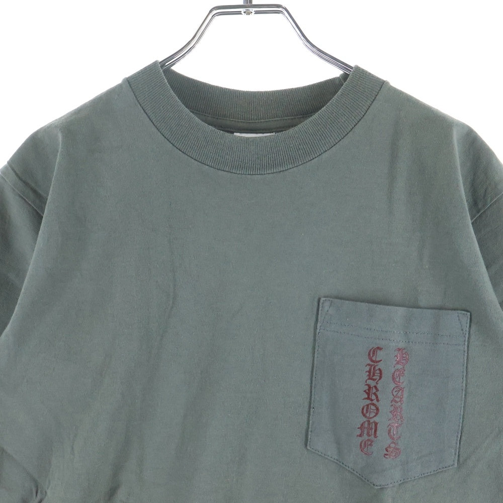 CHROME HEARTS(クロムハーツ) OLD CH T-SHRT US オールド プリント クルーネック 半袖Tシャツ カーキ