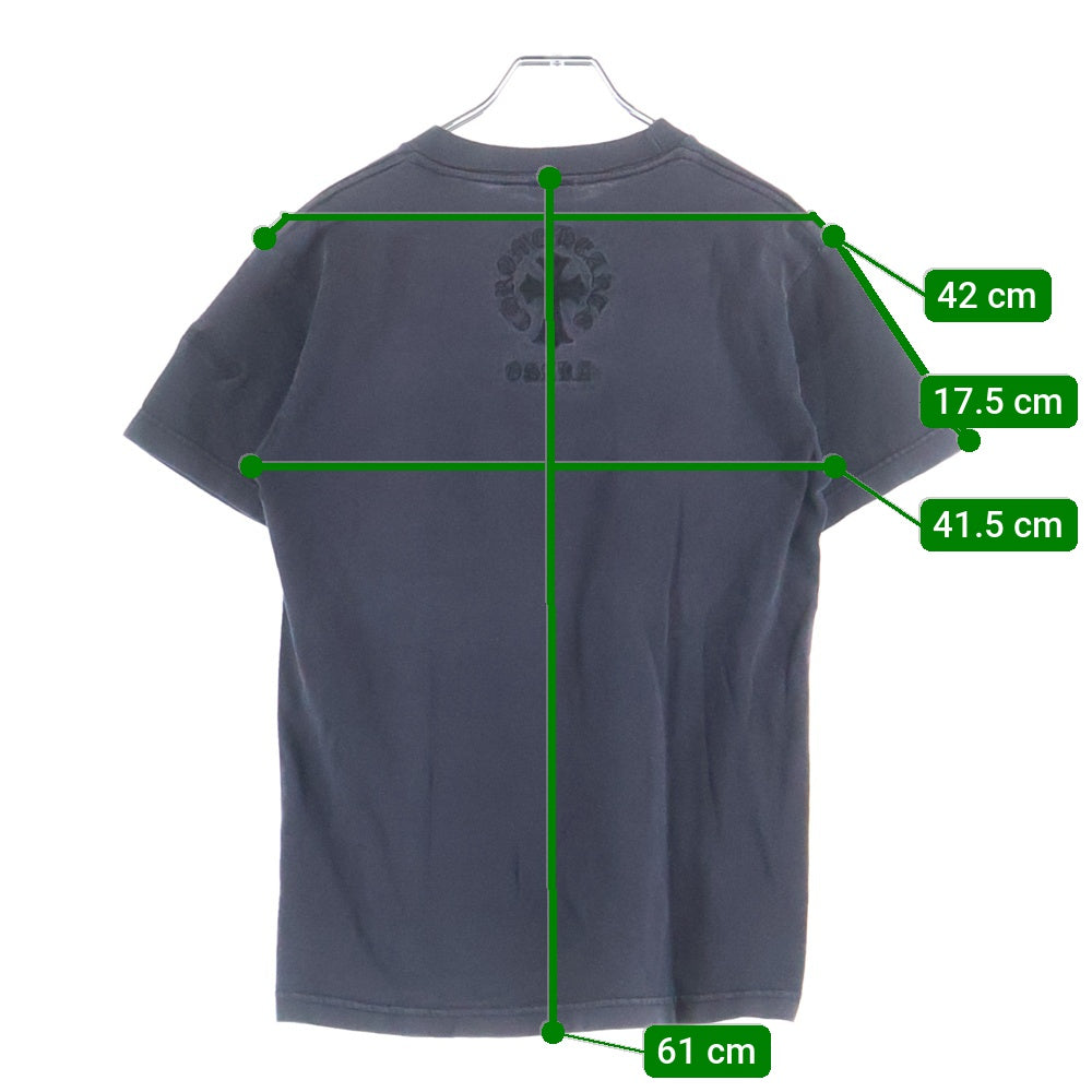 CHROME HEARTS(クロムハーツ) OLD オールドモデル 大阪限定 バック刺繍 ポケット切替 半袖Tシャツ カットソー ブラック