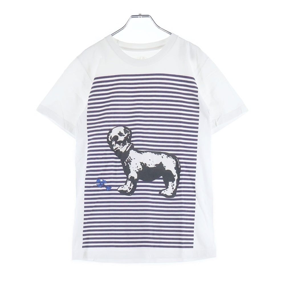 CHROME HEARTS(クロムハーツ) FOTI STRIPE T-SHIRT フォティ ストライプ クルーネック半袖Tシャツカットソー ホワイト