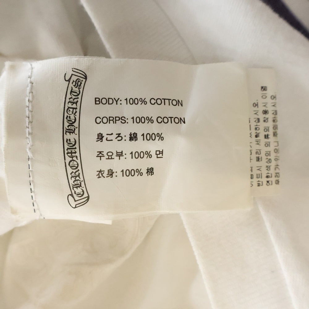 CHROME HEARTS(クロムハーツ) FOTI STRIPE T-SHIRT フォティ ストライプ クルーネック半袖Tシャツカットソー ホワイト