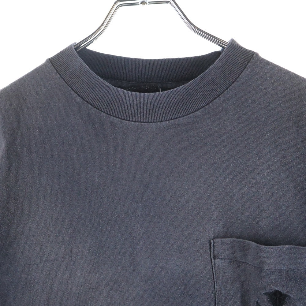 CHROME HEARTS(クロムハーツ) OLD CHクロス刺繍 クルーネック 半袖Tシャツ ブラック