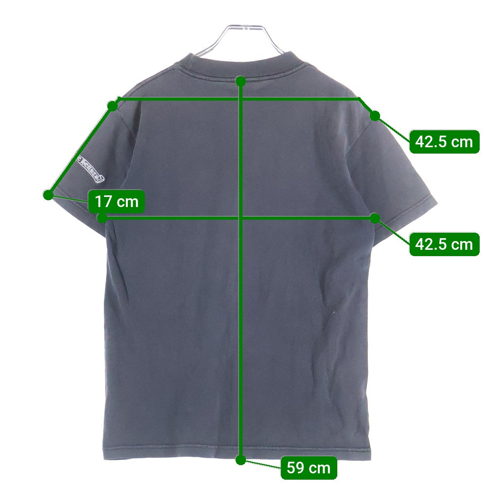 CHROME HEARTS(クロムハーツ) OLD CHクロス刺繍 クルーネック 半袖Tシャツ ブラック