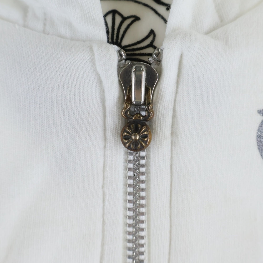 CHROME HEARTS(クロムハーツ) Dagger Zip Hoodie ダガープリント ジップアップ フーディー キッズ ホワイト