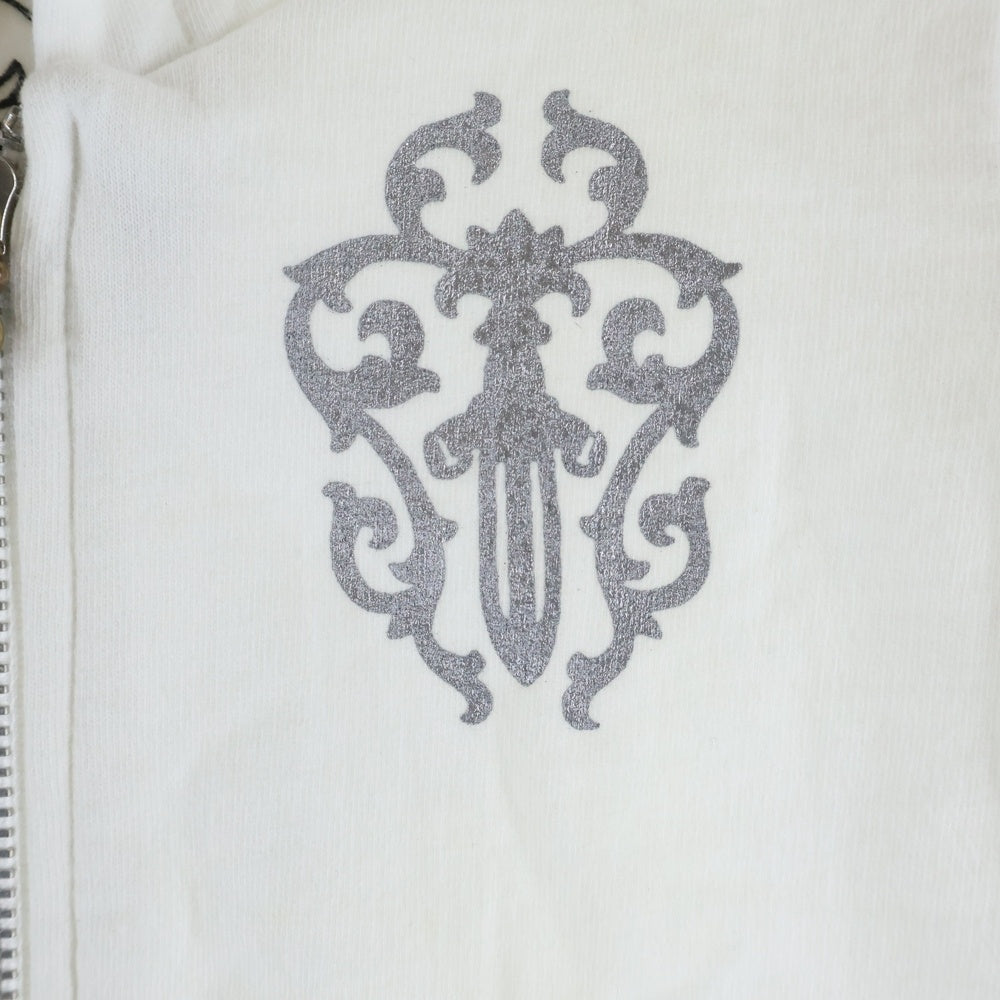 CHROME HEARTS(クロムハーツ) Dagger Zip Hoodie ダガープリント ジップアップ フーディー キッズ ホワイト