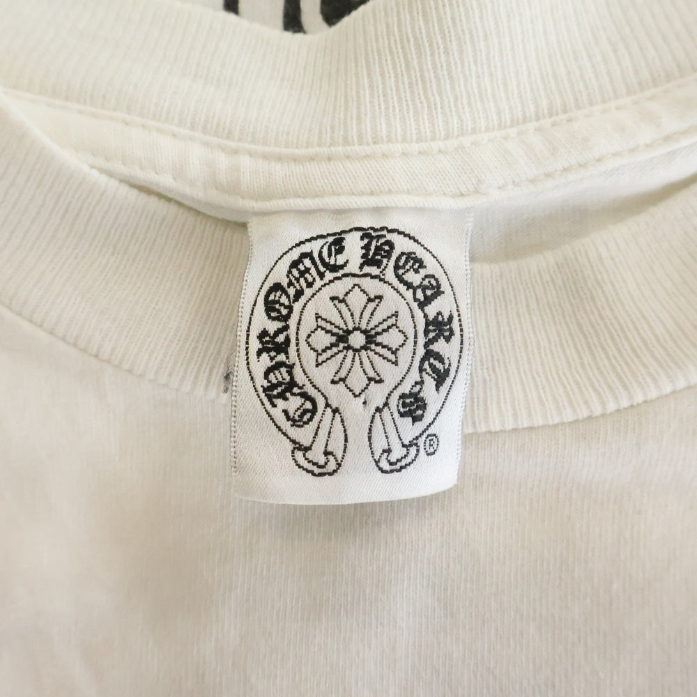 CHROME HEARTS(クロムハーツ) ロサンゼルス限定 FUCK YOU ファックユー ホースシュー バッククロスロゴ 長袖Tシャツ ロンT ロングスリーブカットソー ホワイト