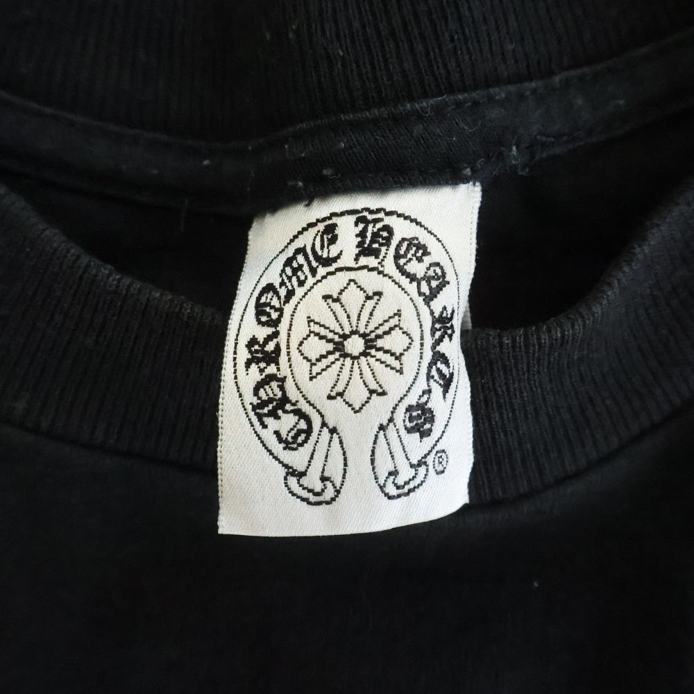 CHROME HEARTS(クロムハーツ) OLD MAXFIELD COLLABORATION BIG DAGGER TEE マックスフィールド胸ポケット バックダガープリント 半袖Tシャツ カットソー ブラック