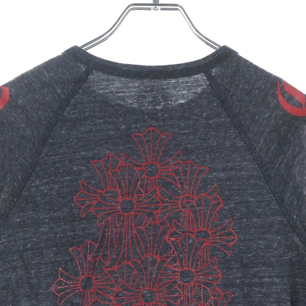 CHROME HEARTS(クロムハーツ) OLD ヴァインダガーヘンリーネック 長袖Tシャツ カットソー チャコールグレー