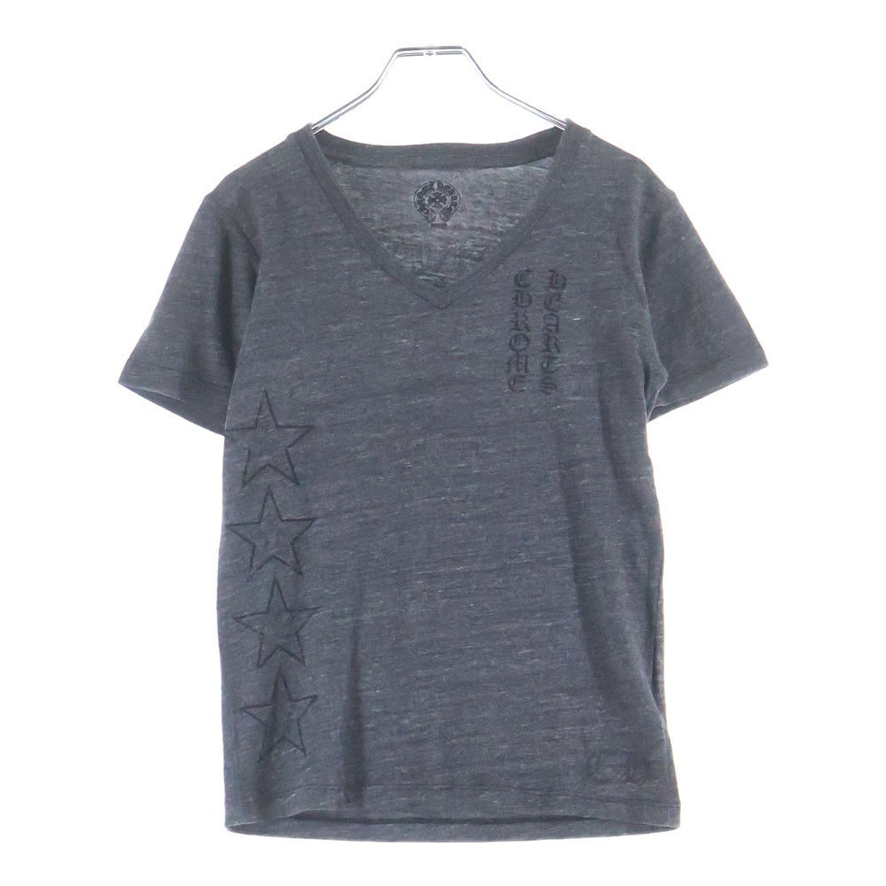CHROME HEARTS(クロムハーツ) バックTバープリント Vネック 半袖Tシャツ グレー