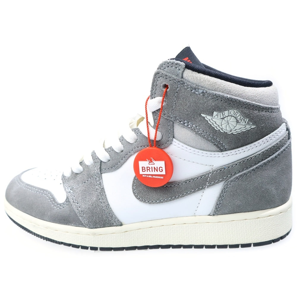 NIKE(ナイキ) AIR JORDAN 1 RETRO HIGH OG GS FD1437-051 エアジョーダン1 ガールズ ハイカットスニーカー US5Y/23.5cm グレー/ホワイト レディース
