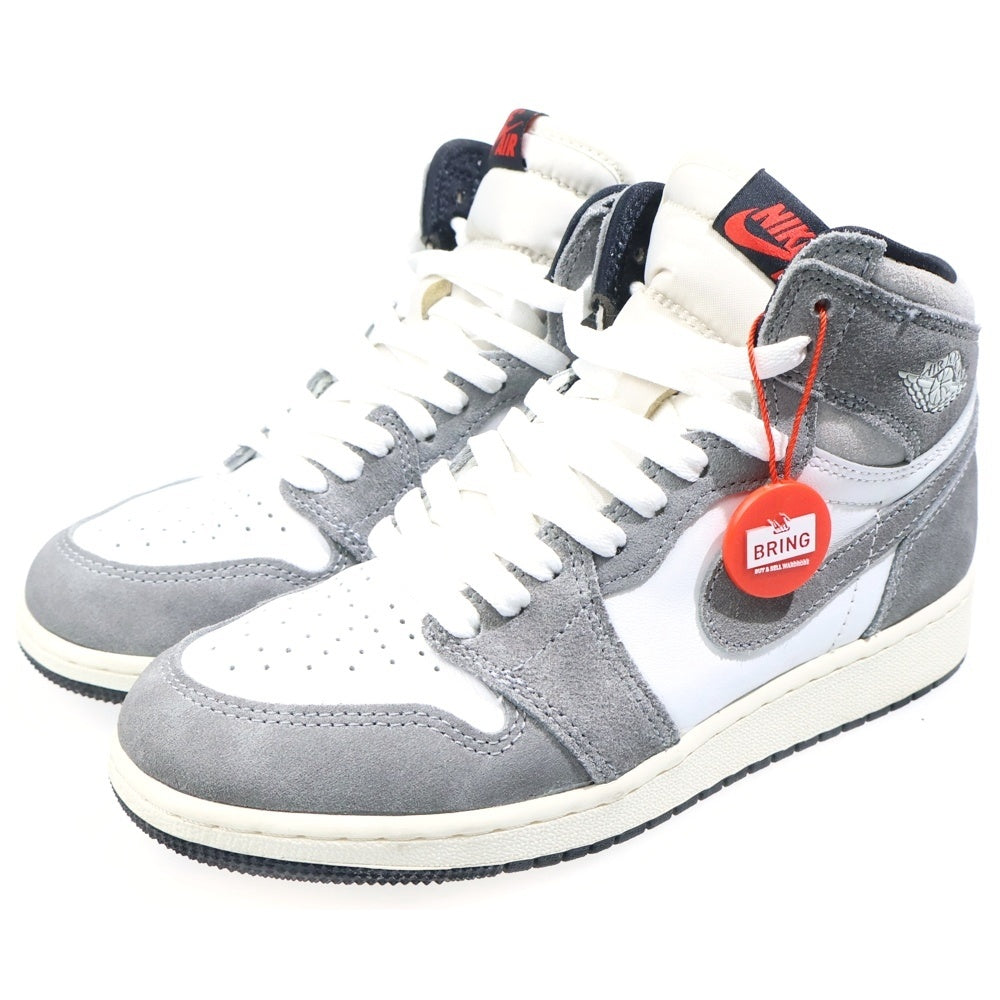 NIKE(ナイキ) AIR JORDAN 1 RETRO HIGH OG GS FD1437-051 エアジョーダン1 ガールズ ハイカットスニーカー US5Y/23.5cm グレー/ホワイト レディース