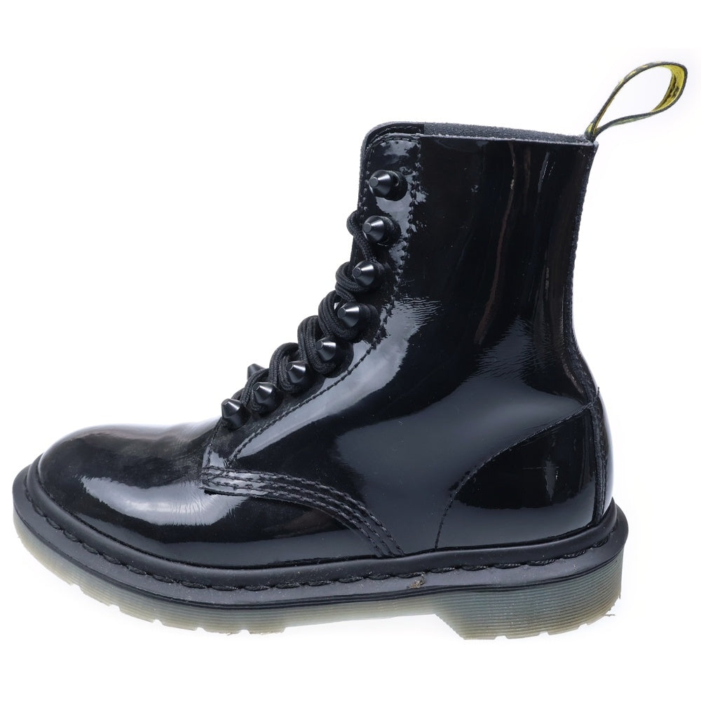 Dr.Martens(ドクターマーチン) 8ホール エナメル ロングブーツ ブラック レディース