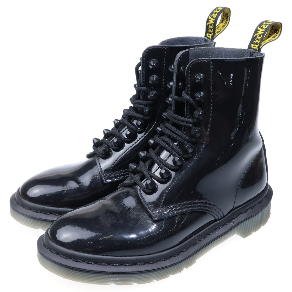 Dr.Martens(ドクターマーチン) 8ホール エナメル ロングブーツ ブラック レディース