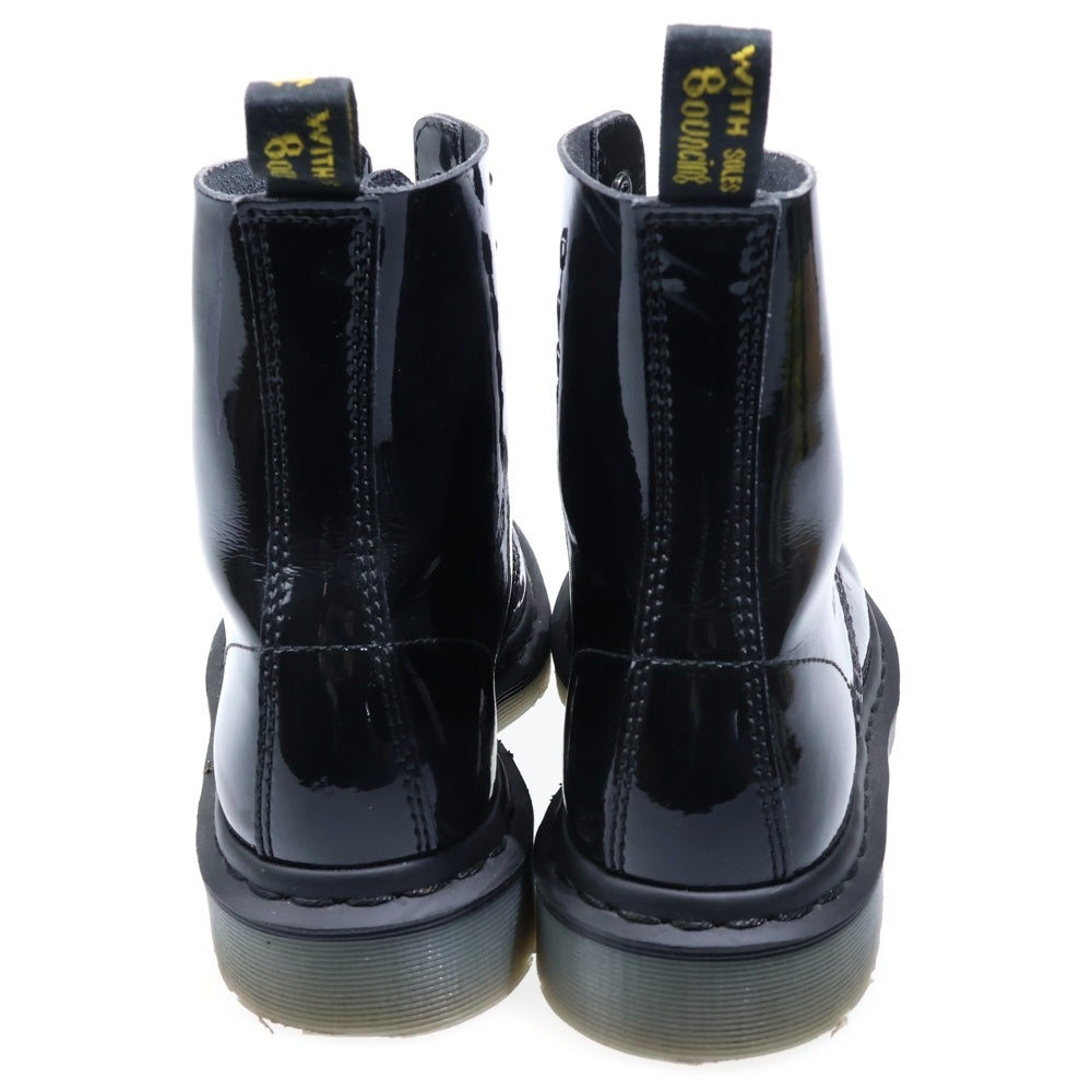 Dr.Martens(ドクターマーチン) 8ホール エナメル ロングブーツ ブラック レディース