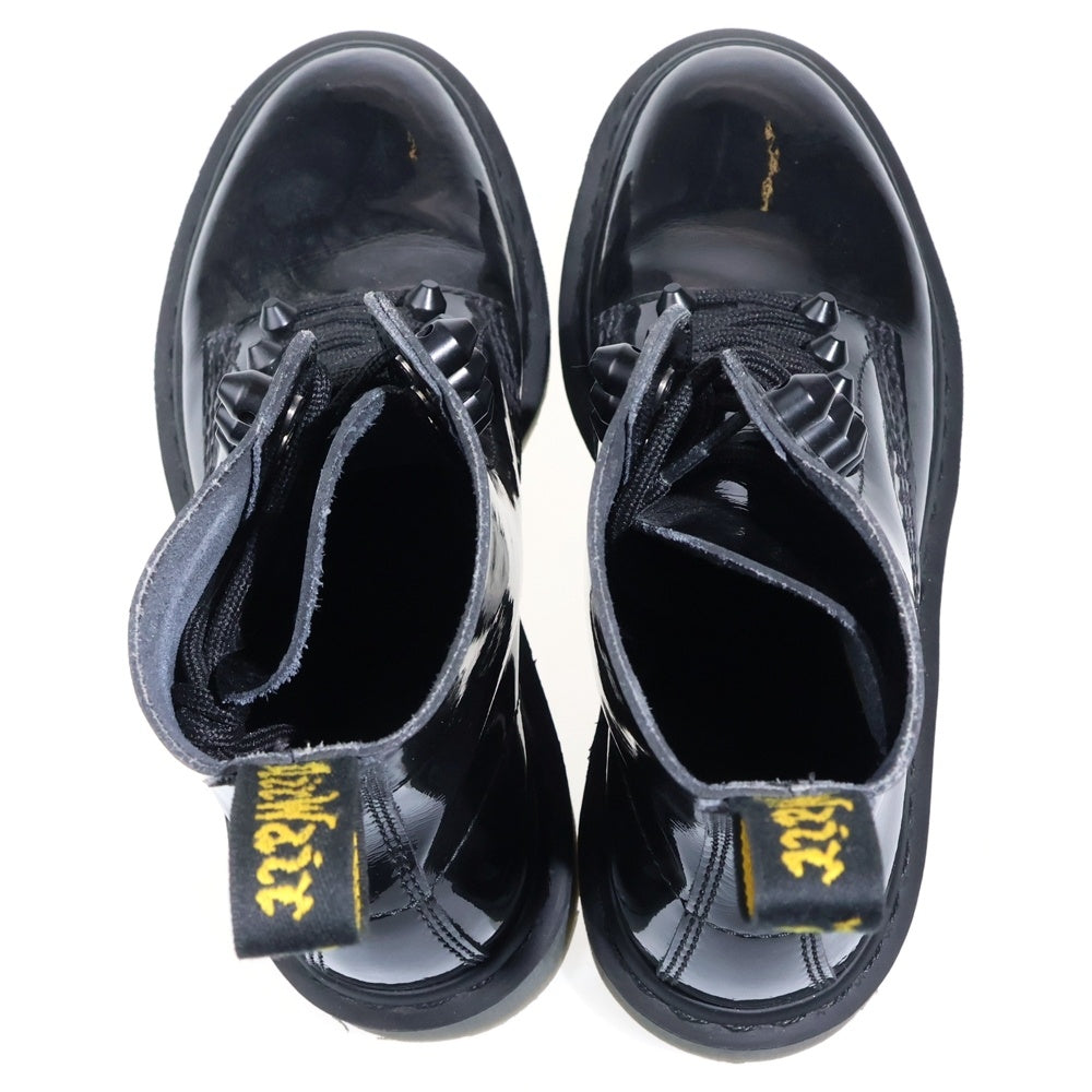 Dr.Martens(ドクターマーチン) 8ホール エナメル ロングブーツ ブラック レディース