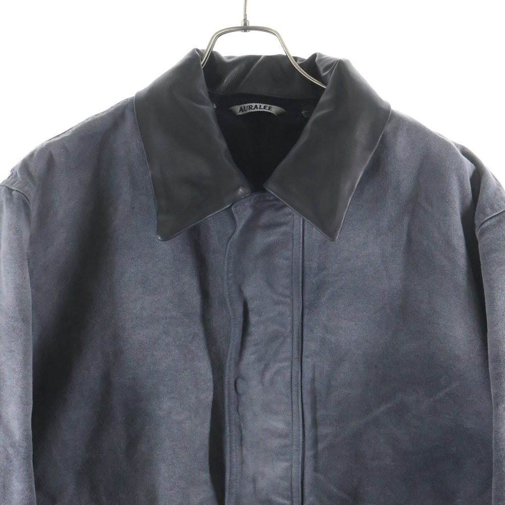 AURALEE(オーラリー) 25AW PRODUCT DYED ORGANIC COTTON DUCK BLOUSON プロダクトダイオーガニックコットンダックブルゾン ブラック A25AB01CD