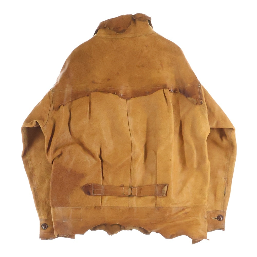 GOOD KARMA DEVELOPMENT(グッドカルマ ディベロップメント) LEATHER BLOUSE DAVE ダイブ エゾジカレザージャケット ブラウス ブラウン