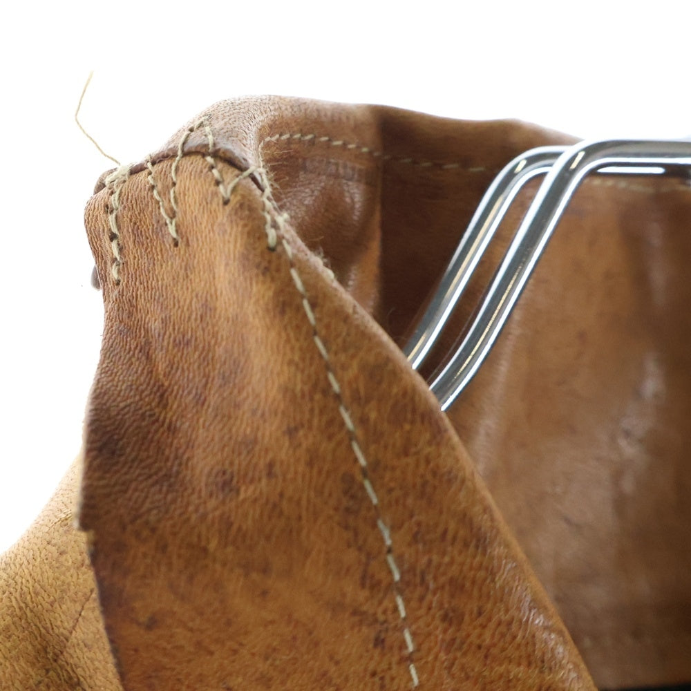 GOOD KARMA DEVELOPMENT(グッドカルマ ディベロップメント) LEATHER BLOUSE DAVE ダイブ エゾジカレザージャケット ブラウス ブラウン